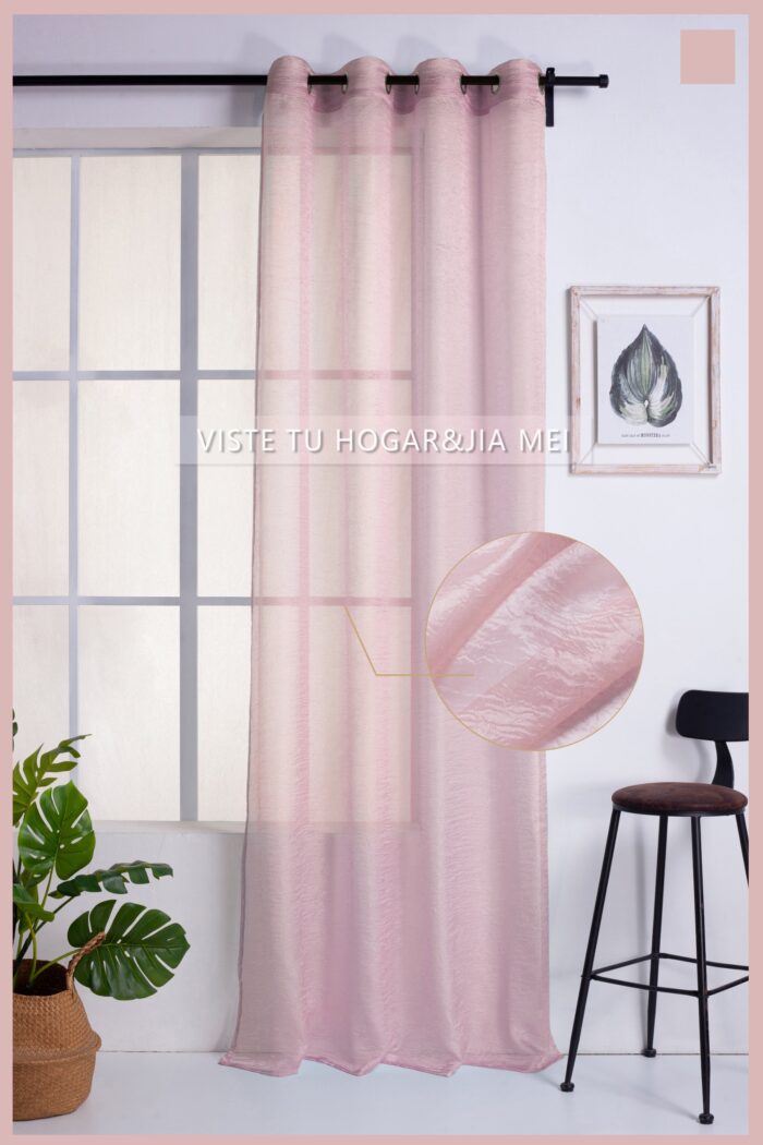Cortina de Visillo Translucido Color Liso Poliéster Para Salón Y DormitorioCortina de Visillo Translucido Color Liso Poliéster Para Salón Y Dormitorio