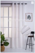 Cortina de Visillo Translucido Color Liso Poliéster Para Salón Y Dormitorio