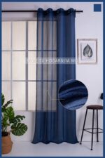 Cortina de Visillo Translucido Color Liso Poliéster Para Salón Y Dormitorio