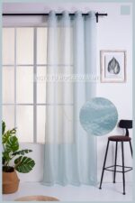 Cortina de Visillo Translucido Color Liso Poliéster Para Salón Y Dormitorio