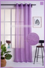 Cortina de Visillo Translucido Color Liso Poliéster Para Salón Y Dormitorio