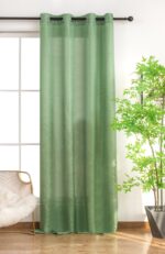 Cortina de Visillo Translucido Color Liso Poliéster Para Salón Y Dormitorio