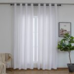 Cortina Pimppola Con Volante En La Esquina Superior De Algodón y Poliéster-Viste tu hogar 140x260cm