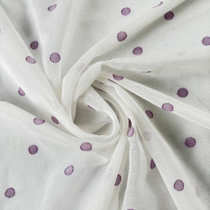 Cortina De Visillo Gasa Con Estampado De Puntitos Poliéster 150x260cm