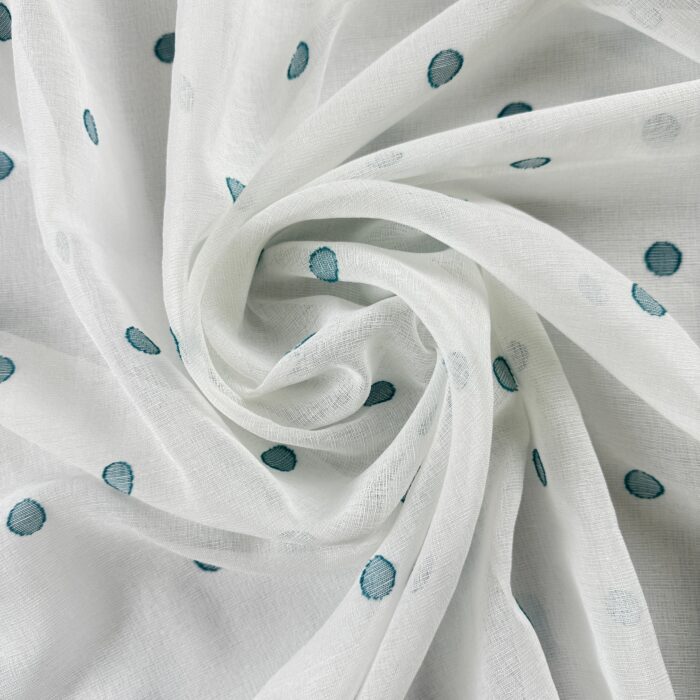 Cortina De Visillo Gasa Con Estampado De Puntitos Poliéster 150x260cm