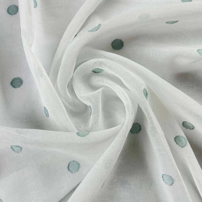 Cortina De Visillo Gasa Con Estampado De Puntitos Poliéster 150x260cm