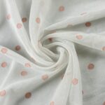 Cortina De Visillo Gasa Con Estampado De Puntitos Poliéster 150x260cm