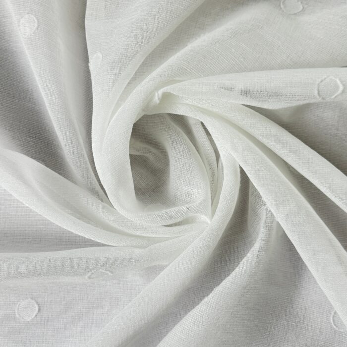 Cortina De Visillo Gasa Con Estampado De Puntitos Poliéster 150x260cm