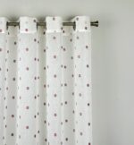 Cortina De Visillo Gasa Con Estampado De Puntitos Poliéster 150x260cm