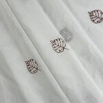 Cortina De Visillo Gasa Poliéster Con Estampado de Hojitas 150x260cm