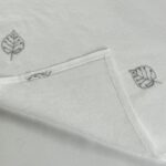 Cortina De Visillo Gasa Poliéster Con Estampado de Hojitas 150x260cm