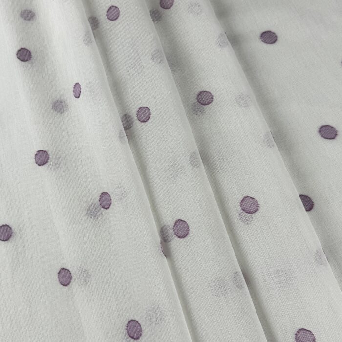 Cortina De Visillo Gasa Con Estampado De Puntitos Poliéster 150x260cm