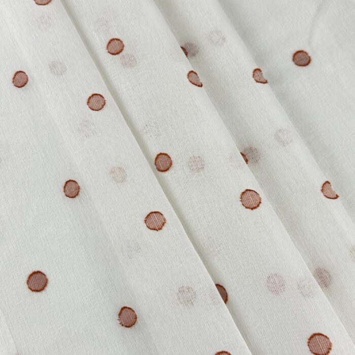 Cortina De Visillo Gasa Con Estampado De Puntitos Poliéster 150x260cm