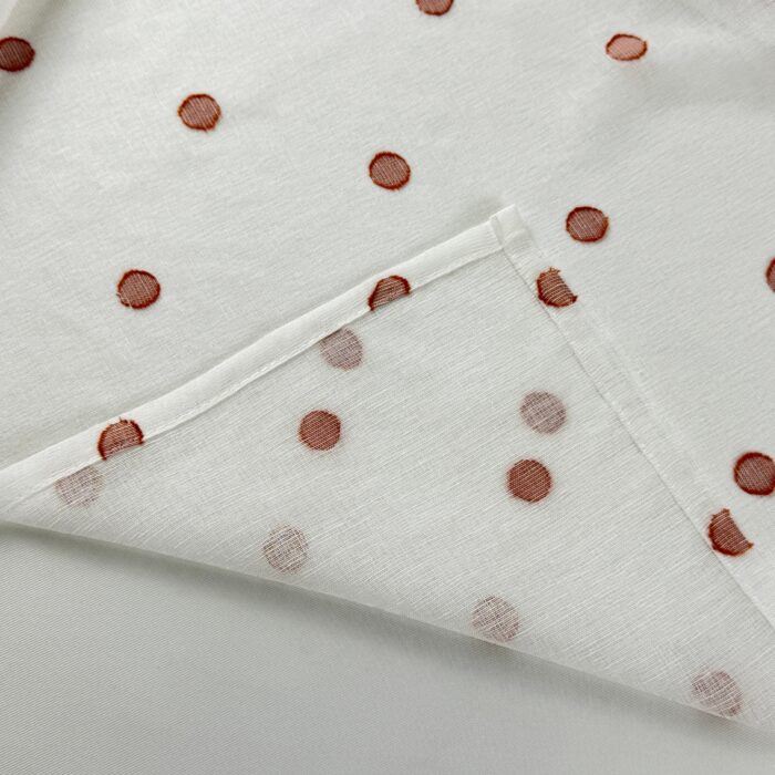 Cortina De Visillo Gasa Con Estampado De Puntitos Poliéster 150x260cm