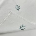 Cortina De Visillo Gasa Poliéster Con Estampado de Hojitas 150x260cm