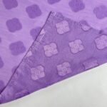 Cortina De Tela Semitranslúcido Lino Y Poliéster Con Diseño De Trebol De Cuatro Hojas
