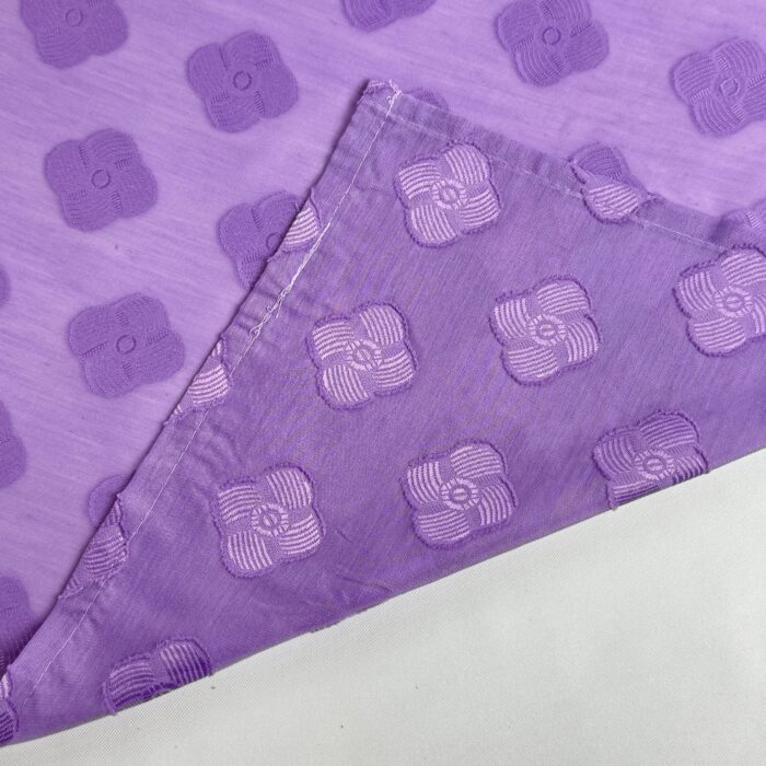 Cortina De Tela Semitranslúcido Lino Y Poliéster Con Diseño De Trebol De Cuatro Hojas