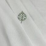 Cortina De Visillo Gasa Poliéster Con Estampado de Hojitas 150x260cm