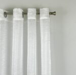 Cortina de Visillo Translucido Color Liso Poliéster Para Salón Y Dormitorio
