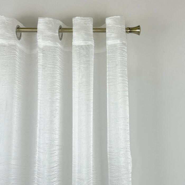 Cortina de Visillo Translucido Color Liso Poliéster Para Salón Y Dormitorio