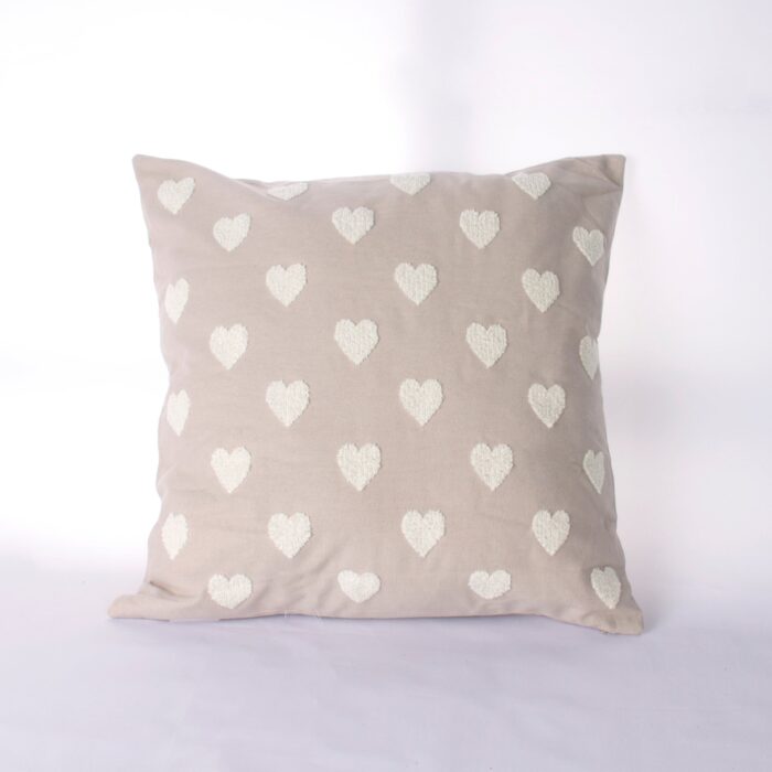 Cojín Con Diseño De Corazón Algodón Y Poliéster - VISTE TU HOGAR ONLINE