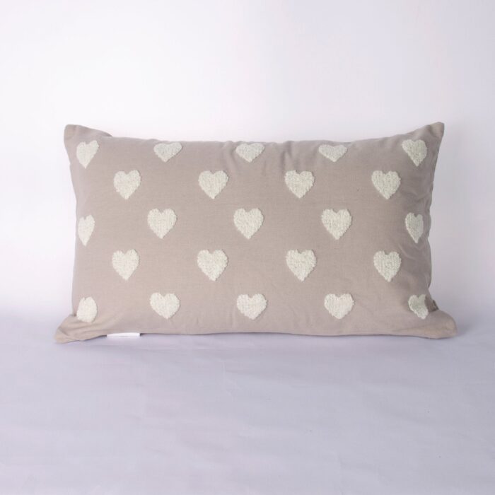 Cojín Con Diseño De Corazón Algodón Y Poliéster - VISTE TU HOGAR ONLINE