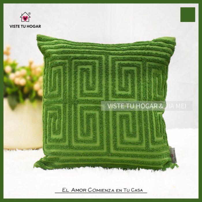 Cojín Con Diseño Laberinto Algodón Y Poliéster - VISTE TU HOGAR ONLINE