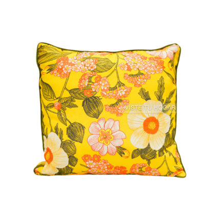 COJÍN CON ESTAMPADO DE FLORES 43X43CM Y 30X50CM - Viste Tu Hogar