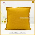 Cojín De Color Liso Algodón Y Poliéster Con Borde - VISTE TU HOGAR ONLINE