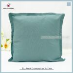 Cojín De Color Liso Algodón Y Poliéster Con Borde - VISTE TU HOGAR ONLINE