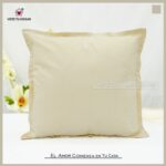 Cojín De Color Liso Algodón Y Poliéster Con Borde - VISTE TU HOGAR ONLINE
