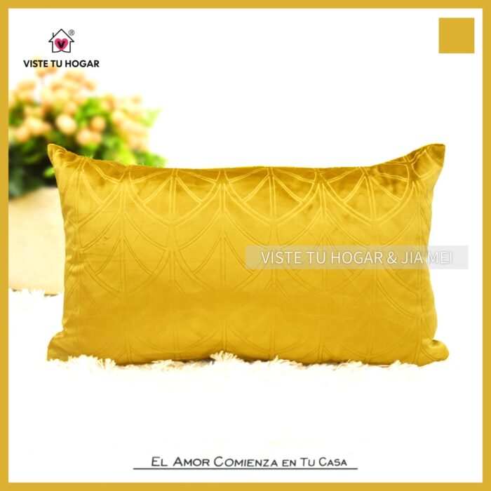 Cojín De Terciopelo Holandés De Invierno Poliéster Con Diseño Abanico - VISTE TU HOGAR ONLINE