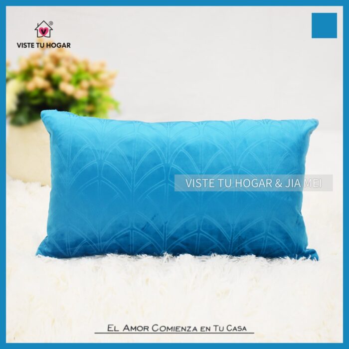 Cojín De Terciopelo Holandés De Invierno Poliéster Con Diseño Abanico - VISTE TU HOGAR ONLINE