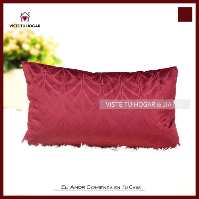 Cojín De Terciopelo Holandés De Invierno Poliéster Con Diseño Abanico - VISTE TU HOGAR ONLINE