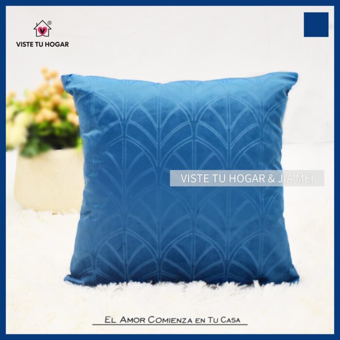 Cojín De Terciopelo Holandés De Invierno Poliéster Con Diseño Abanico - VISTE TU HOGAR ONLINE