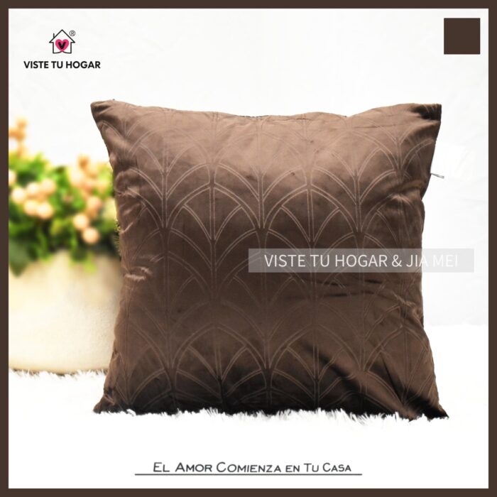 Cojín De Terciopelo Holandés De Invierno Poliéster Con Diseño Abanico - VISTE TU HOGAR ONLINE