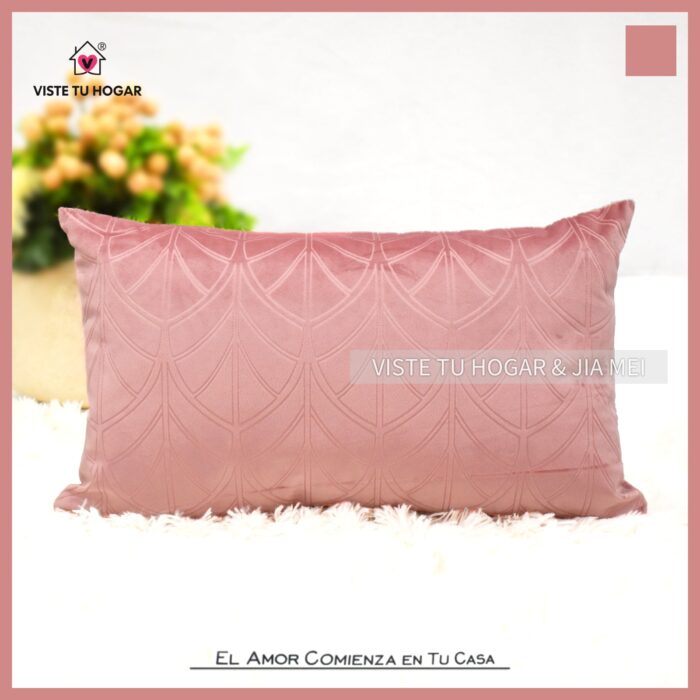 Cojín De Terciopelo Holandés De Invierno Poliéster Con Diseño Abanico - VISTE TU HOGAR ONLINE