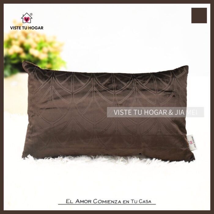 Cojín De Terciopelo Holandés De Invierno Poliéster Con Diseño Abanico - VISTE TU HOGAR ONLINE