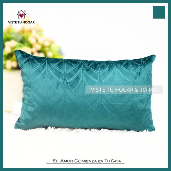 Cojín De Terciopelo Holandés De Invierno Poliéster Con Diseño Abanico - VISTE TU HOGAR ONLINE