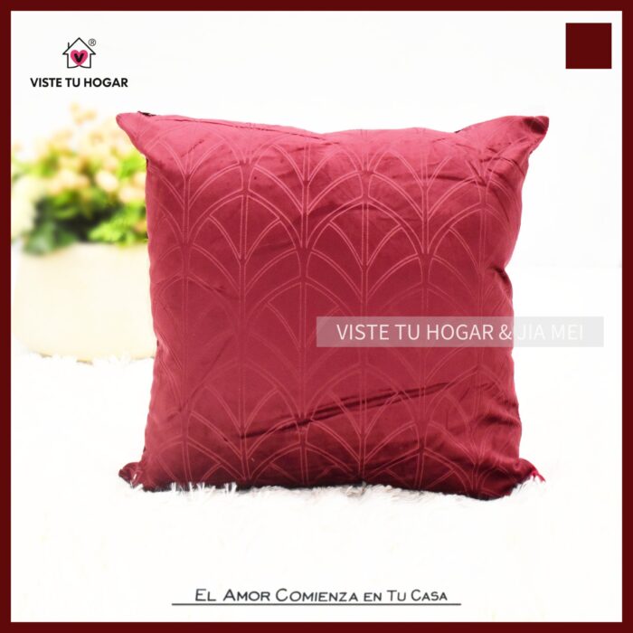 Cojín De Terciopelo Holandés De Invierno Poliéster Con Diseño Abanico - VISTE TU HOGAR ONLINE