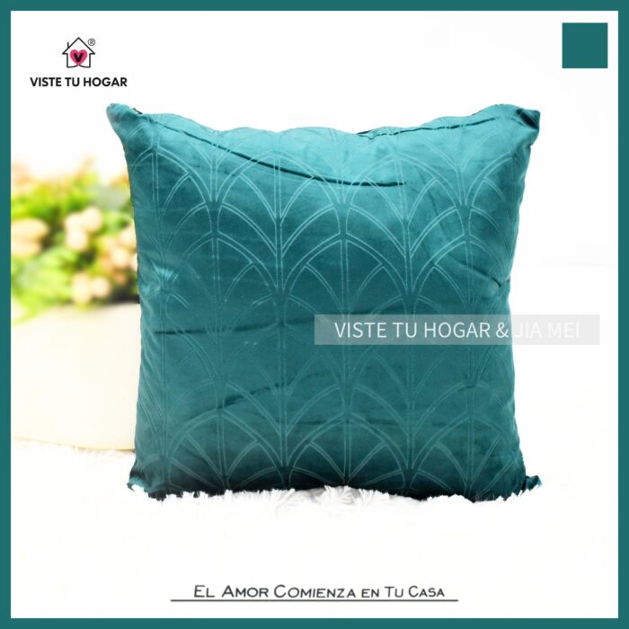 Cojín De Terciopelo Holandés De Invierno Poliéster Con Diseño Abanico - VISTE TU HOGAR ONLINE