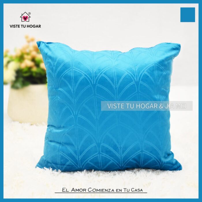 Cojín De Terciopelo Holandés De Invierno Poliéster Con Diseño Abanico - VISTE TU HOGAR ONLINE