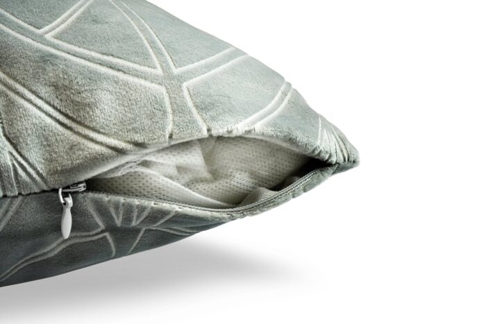 Cojín De Terciopelo Invierno Poliéster Con Diseño Abanico - VISTE TU HOGAR ONLINE
