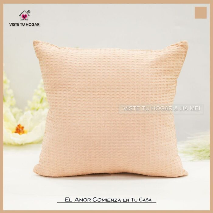 Cojín Jacquard Algodón Y Poliéster Con Diseño De Cuadritos Pequeños - VISTE TU HOGAR ONLINE