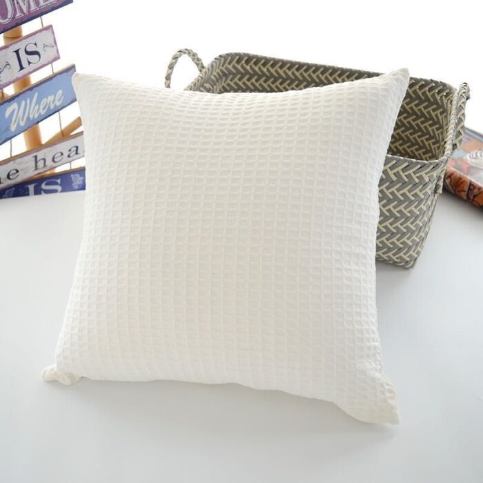 Cojín Jacquard Algodón Y Poliéster Con Diseño De Cuadritos Pequeños - VISTE TU HOGAR ONLINE