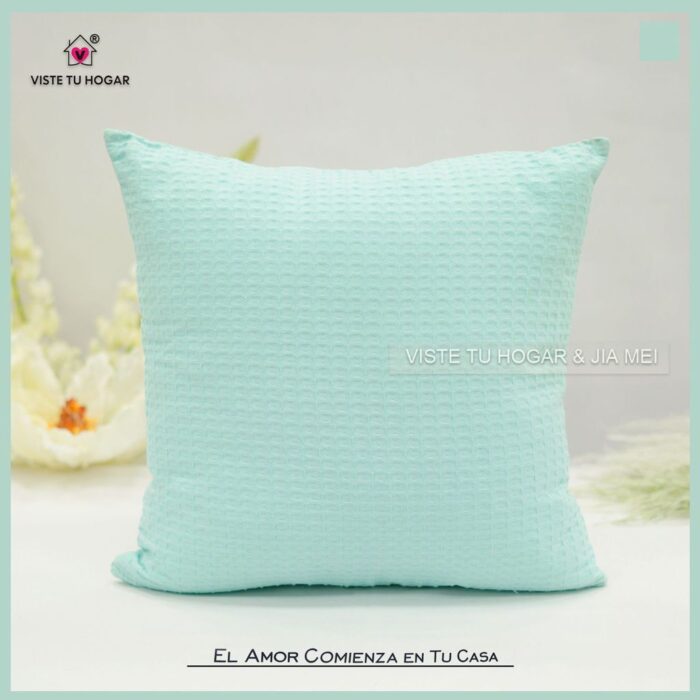Cojín Jacquard Algodón Y Poliéster Con Diseño De Cuadritos Pequeños - VISTE TU HOGAR ONLINE