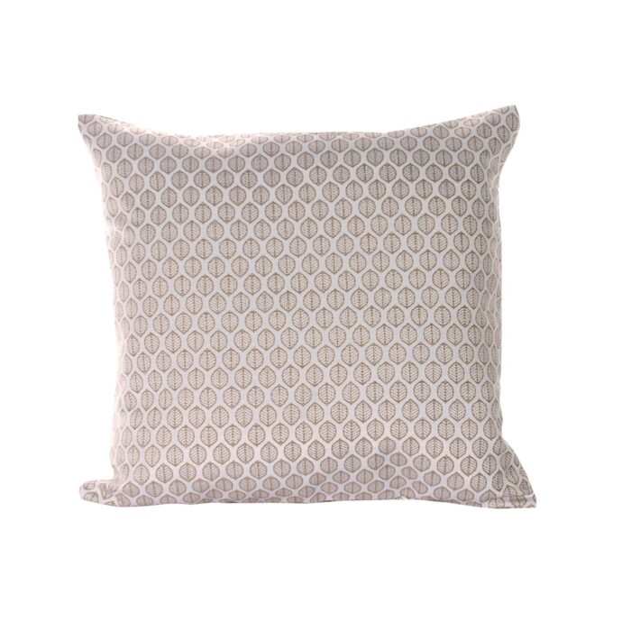 Cojín Jacquard Algodón Y Poliéster Con Diseño De Forma De Hojitas - VISTE TU HOGAR ONLINE