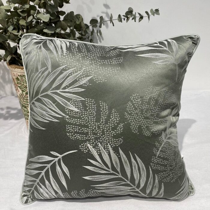 Cojín Jacquard Algodón Y Poliéster Con Diseño Pteris - VISTE TU HOGAR ONLINE