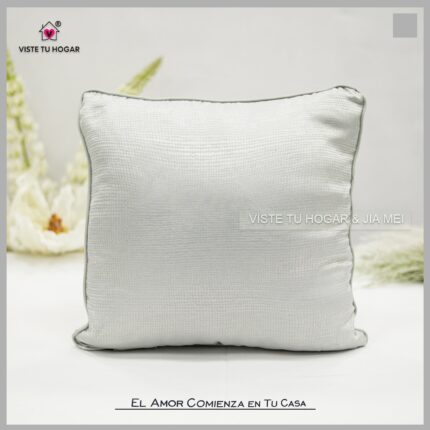 Cojín Jacquard Algodón Y Poliéster Diseño De Cuadritos Pequeños Con Un Sutil Resplandor - VISTE TU HOGAR ONLINE