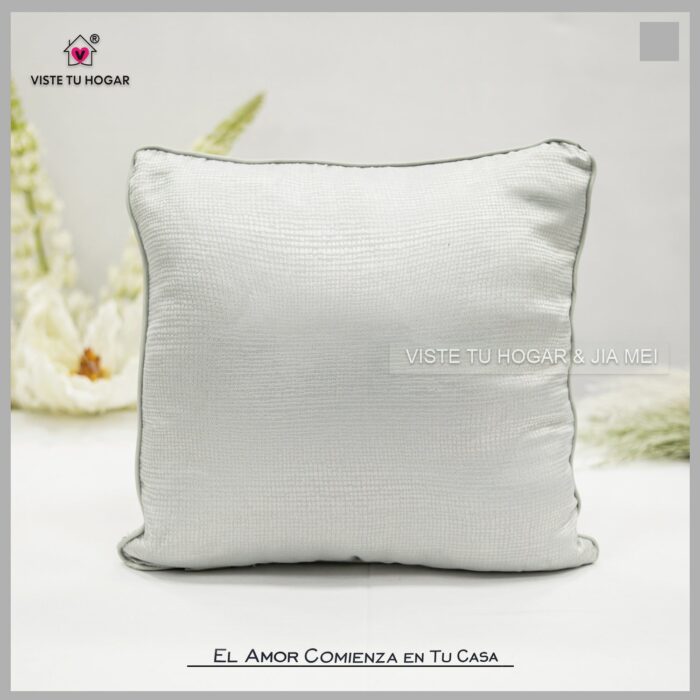 Cojín Jacquard Algodón Y Poliéster Diseño De Cuadritos Pequeños Con Un Sutil Resplandor - VISTE TU HOGAR ONLINE